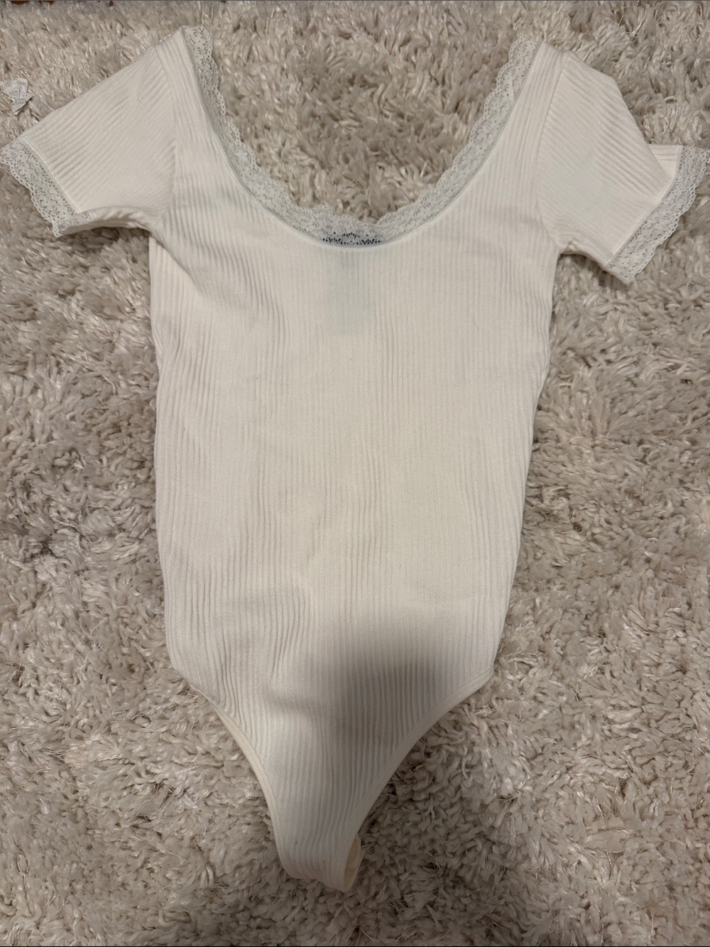 Francesca’s Lacy White Bodysuit